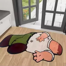 Funny Trendy Family Guy Peter Griffin Fallen Hurt Meme Rug