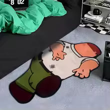 Funny Trendy Family Guy Peter Griffin Fallen Hurt Meme Rug